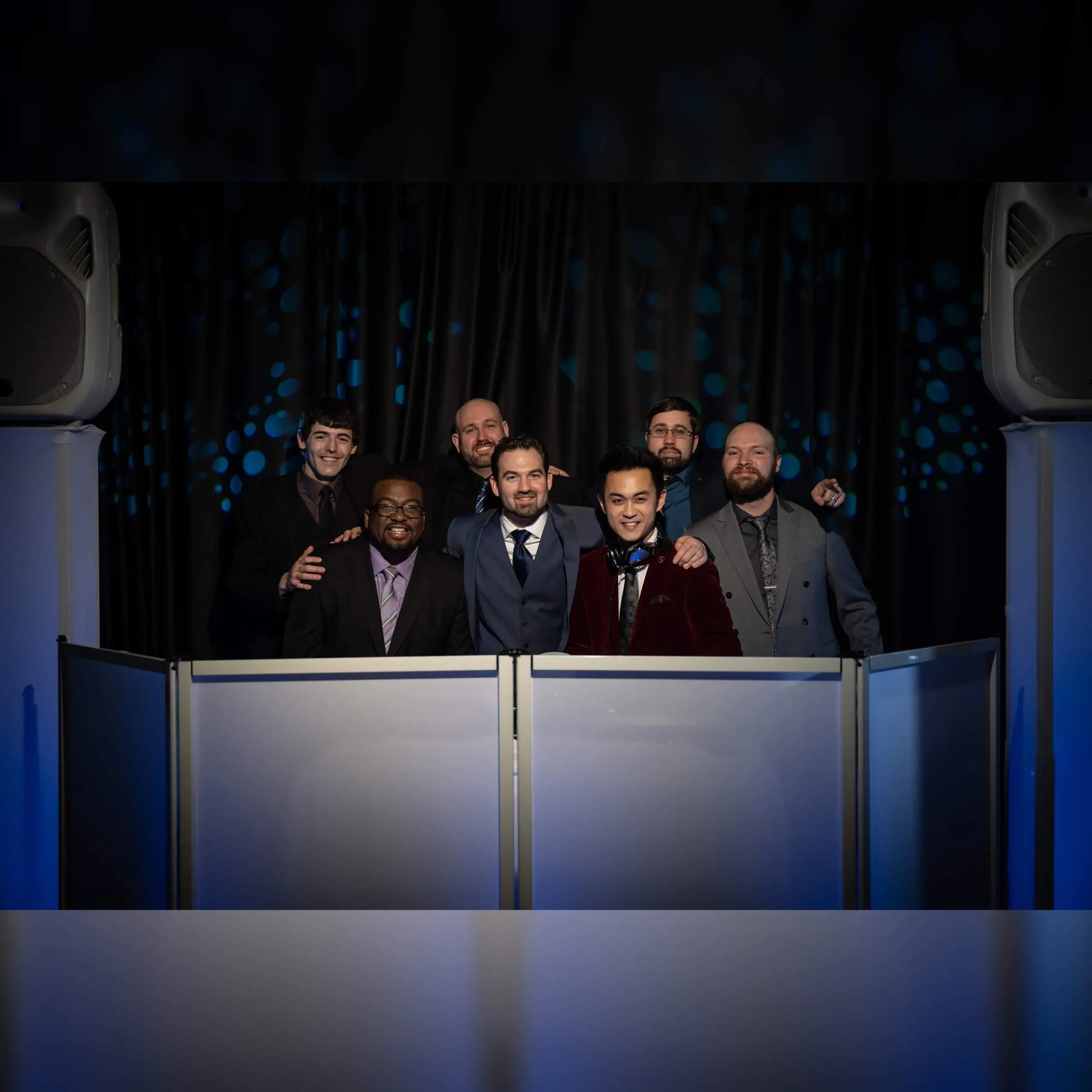 Team celebrating after a show