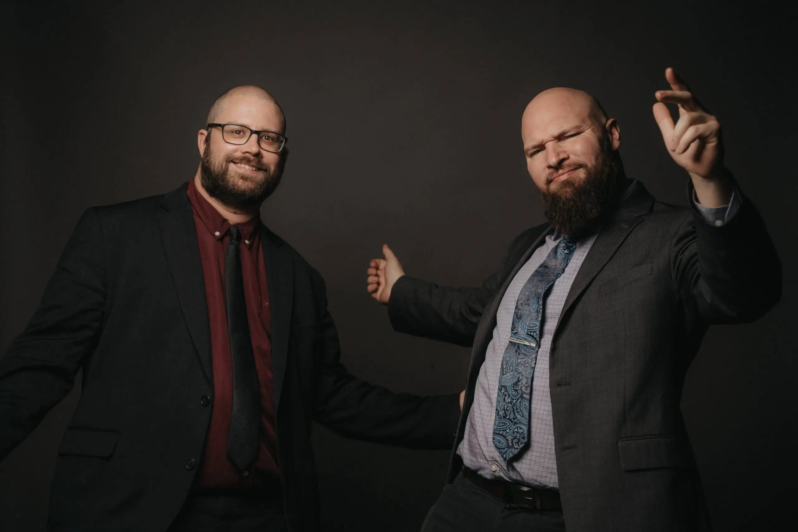 Ross and Mitch hyping up the crowd