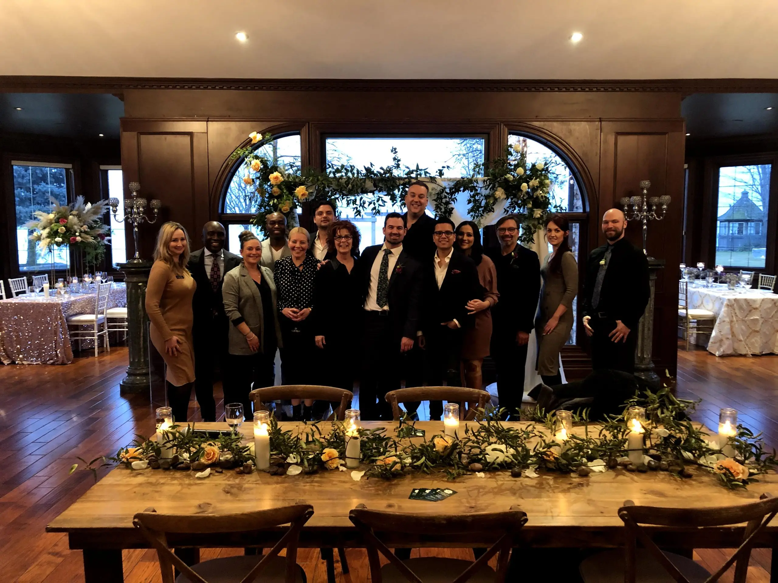 Ross with Sound of Harmony crew and wedding guests